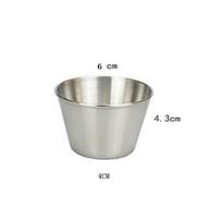 Nerūdijančio plieno padažo dubuo Vakarų kepsnių padažo patiekalas Pomidorų padažo dubuo su rankena virtuvės puodas Medium Sauce Bowl 40ml