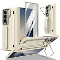 For Samsung Galaxy Fold 8 Ultra 7 6 5 4 Case S Pen Holder Stylus Screen Protector Camera Stand Wristband Hinge Protection Cover Galaxy Z Fold6 balta