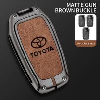 Automobilio rakto dėklas Dangtelis Korpusas Toyota Land Cruiser 200 Prado Crown Yaris Cross Hilux Innova Fortuner Camry Alphard PREVIA Vellfire brown
