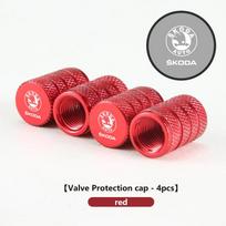 4 vnt. Automobilio rato padangos vožtuvo dangtelis Airdust Vandeniui atsparus Skoda VRS Octavia 1 2 3 A7 A5 Fabia Rapid Superb Yeti