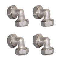 4Pcs 3/4inch Compression Air Line Tube Elbow 90 Degree Pipe Fitting Adapter Metal Pipe Fitting Adapter Easy to Install
