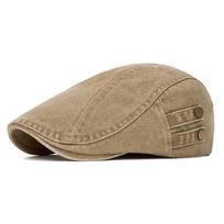 Forward Cap Retro Men's Cap Beret Spring Thin British Newsboy Cap chaki