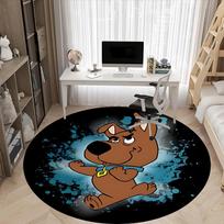 1 vnt. Scooby Doo kėdės kilimėlis biurui, patalpų neslystantis plaunamas poliesterio pluošto kilimėlis, kilimėlis biurui, skalbiamas mašinoje 150cm black