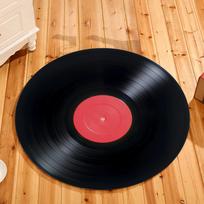 Populiarus vinilinės plokštelės formos apvalus kilimas retro svetainės dekoravimo kilimas muzikinės plokštelės CD miegamojo dekoravimo kilimas vonios durų kilimėlis 150cm red