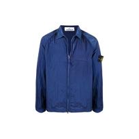 Stone Island SS22 Solid Color Metallic Nylon Shirt Jacket Autumn Men Jacket Blue 761512321-V0022 S blue