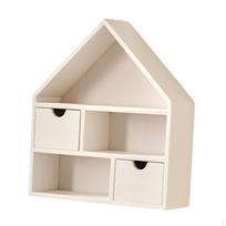 Antique Wall Cabinet, Wooden House-Shaped Storage Box, Display Cabinet White white