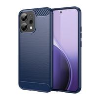 For OPPO Reno14 F Case Reno 14 FS Cover Coque Funda Carbon Fiber Soft Silicone Shockproof Phone Bumper For OPPO Reno 14FS OPPO Reno14 F mėlyna