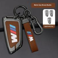 XWOWN1 Hot 2025 For BMW M E39 E46 E60 E90 F25 F15 F10 F20 F30 F01 G05 G20 X1 X3 X5 Car TPU Zinc Alloy Key Case Bag Car Key Chain Metal black