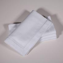 Wedding Decorations Table Napkins White Ladder Hemstitch Cloth Linen Napkins with Unique Design 50*50cm balta
