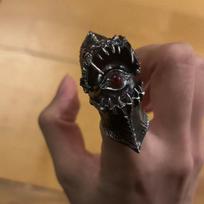 Vintage Movable Eye Tooth Armor Joint Ring Gothic Dark Unique Design Adjustable Knuckle Ring for Men jewelry gift resizable black