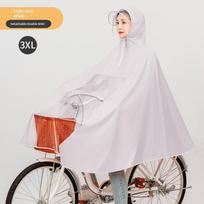 Dviračio lietpaltis, Viskas viename neperšlampamas pončas vidurinės mokyklos mokiniams, Skaidrus dvigubo krašto pončas važinėjimui dviračiu į mokyklą Special Raincoat for Bicycles Roland Purple 4X violetinė/skaidri