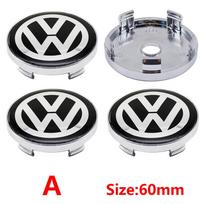 4Pcs 60mm Car Wheel Center Hub Cap Badge Emblem Sticker for VW Volkswagen Golf 4 5 6 7 Passat B5 B6 B7 Polo Tiguan Jetta GTI  T5 gray