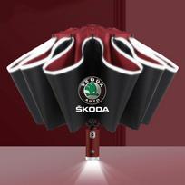 Automobilio Visiškai Automatinis Skėtis LED Žibintuvėlis Atšvaitinė Juosta Skoda octavia 2 a7 a5 rapid fabia yeti superb SCALA Priedas black