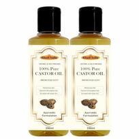 Khadi ricinų aliejus (Arandi aliejus) - Aukščiausios kokybės šalto spaudimo plaukų ir odos priežiūrai - 400 ml ricinų aliejaus (Arandi aliejus) - Aukščiausios kokybės šalto spaudimo plaukams ir odai Ca beige