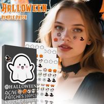 Halloween Acne Patches Cute Stickers 100pcs Hydrocolloid Pimple Patches Fun Face Stickers Adorable Skin Decoration One Size balta