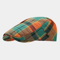 New classic plaid beret women's British retro literary and casual forward hat painter hat men M（56-58cm） oranžinė