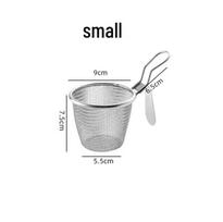 Stainless Steel Deep Fry Skimmer with Thickened Mesh Strainer white