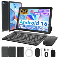 Android 16 Tablet,10.1 Inch,30GB RAM+128GB ROM,Octa Core A537,1TB Expansion