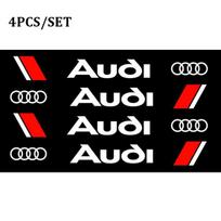 4 vnt. Kūrybiški automobilio logotipo lipdukai Durų rankenėlių lipdukas Kėbulo Galinio vaizdo veidrodėlio lipdukai Audi A4 B6 B8 B7 A6 C5 C6 C7 A3 A5 Q3 Q5 Q7