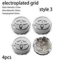 4 PCS 62mm Suitable for Toyota Corolla Yaris CHR Rav4 Highlander Avalvn Camry L19 Car Wheel Hub Center Cap Badge Accessories