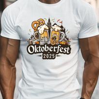 Vyriški Oktoberfest grafiniai marškinėliai su alaus bokalo dizainu, apvalia apykakle, trumpomis rankovėmis, laisvalaikio vasaros viršus drabužiams XL gray