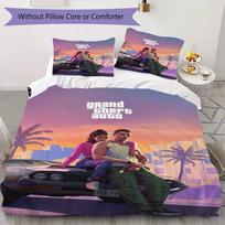 Grand Theft Auto Pattern Bedding uilt Set uilt Cover Pillowcase Home Decoration Birthday Gift (1 * duvet cover + 2 * pillowcase without core) 140x200cm