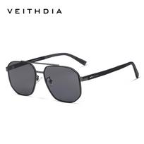 Men's and women's square sunglasses, thickened, high-definition polarized lenses, model 8280 VEITHDIA Gun mount+TAC Gr gray