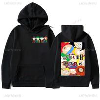Anime Southes Park spausdinimo gobtuvas vyriškas gobtuvas rudens ir žiemos madingas šiltas megztinis L black
