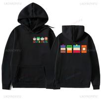 Anime Southes Park spausdinimo gobtuvas vyriškas gobtuvas rudens ir žiemos madingas šiltas megztinis 3XL black