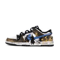 Nike Dunk Slip Resistant Abrasion Resistant Low top Skateboard Shoes Unisex Black Gold DD1391-100(Team186-) 40 black