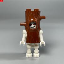 MOC Bricks Skeleton Devil Face Headgear Head Costume Tree Trunk 35827 DO-IT-YOURSELF Playthings Action Fgures Plant Constructing Blocks Kids Gifts gray