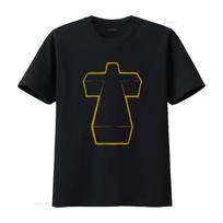 Teisingumo Juosta Muzikos Logotipas Kryžius Klasikinis Retro Madingi Marškinėliai Vyrams ir Moterims vintage skalbti universalūs stilingi šiek tiek L black