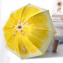 1pc Lemon Slice Automatic Open/Close Umbrella - Compact Travel Umbrella, Gift for Birthday, Christmas, Anniversar yy251208186 beige