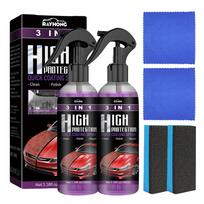2 Set 3 In 1 Car Ceramic Coating Spray 100ml Auto Nano Ceramic Coating Polishing Spraying Wax Car Scratch Repair Car Paint Care white