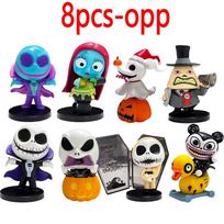 Xmas Jack Blind Box Figures Playthings Nightmare Before Sally Cosbi Collectible PVC Model Doll Child birth date Spooky Holiday Gifts gray