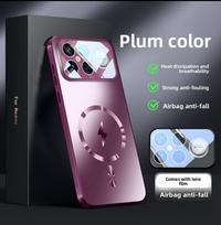 Dėklas Xiaomi POCO F8 Ultra, kietas matinis, magnetinis, belaidžio įkrovimo, objektyvo apsauga, galinis dangtelis, skirtas POCO F8 F7 Pro f7Ultra, korpusas Poco F8 ultra violetinė