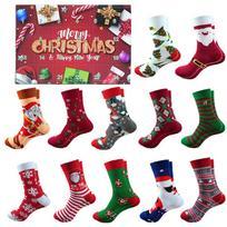 Advent Calendar 2026 For Kids Teens Calf Boys Socks Christmas Countdown Calendar Xmas Surprise Gifts For adult women men as picture shows red