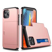 Armor Slide Kortelių dėklas iPhone 15 14 13 Pro Max 12 Mini 11 12 Pro Max XS Max XR X Kortelės laikiklis Dangtelis Piniginė Stumdomas dangtelis for iPhone 7 8 beige