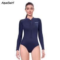 Womens White Neoprene Wetsuit Diving Snorkeling Swimming Warm Thermal Rash Guard Surfing XL tamsiai mėlyna spalva
