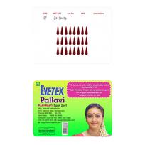 Eyetex Pallavi Sticker Bindi/Pottu|Gopi/Tilak|Aloe Vera & Papaya Extracts|Breathable Non-Irritating Velvet Fabric|G7|Maroon|20 Flaps pink