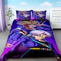 Antklodės užvalkalas Dragon Ball Lovos komplektas Anime Goku Antklodė Lovos patalynė Viengulis Twin Pilnas Karalienės Dydis Vaikams Suaugusiems Berniukams Dovana Patogus 140*200cm/55x79in Single/Twin 3pcs