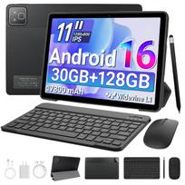 Android 16 Tablet,11 Inch,30GB RAM+128GB ROM,WiFi 6,Bluetooth 5.3, Dual Camera