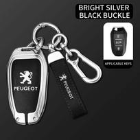 Lydinio automobilio nuotolinio valdymo pultelio dėklas Korpuso apsauga Raktų pakabukas Peugeot 308 408 508 2008 3008 4008 5008 raktams be rakto Raktų pakabuko priedai white