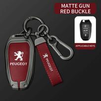 Lydinio automobilio nuotolinio valdymo pultelio dėklas Korpuso apsauga Raktų pakabukas Peugeot 308 408 508 2008 3008 4008 5008 raktams be rakto Raktų pakabuko priedai gray