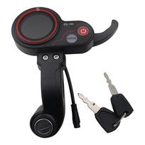 LCD Display Throttle Meter 6PIN Switch With Electric Door Lock Key For Electric Scooter black