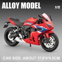 1:12 CBR650R CB650 Metalinis Modelis Lydinio Motociklo Žaislai Automobilio Priekinio Vairo Vairavimas Galinio Vairo Amortizacija Žaislas Draugams Dovana red