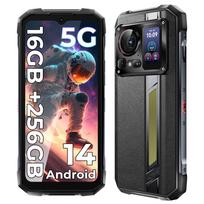 HOTWAV Hyper 7 Pro 5G Lauko mobilusis telefonas, 6,6 colio, 36GB + 256GB, 10800 mAh 33 W greitas įkrovimas, 200 MP kamera, OTG/NFC/GPS/Veido ID 36GB+256GB juoda