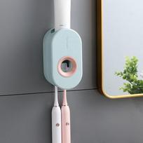 Fully Automatic Toothpaste Squeezer Suction Cup Toothbrush Storage Rack No-perforation Toothbrush Rack Storage dangaus mėlyna spalva