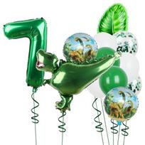 32Inch Green Dinosaur Balloon Suit For Birthday Party Decoration 12Pcs/Set Cute Self-Supporting Dinosaur Balloon Suitable Childr Other dangaus mėlyna spalva