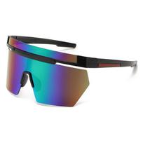 Negabaritiniai apjuosiantys akiniai nuo saulės akiniai Moterims Vyrams Vienos dalies Atspalviai Važiavimui Dviračiu Saulės Akiniai Prekės Ženklo Dizainerio Optika UV400 Oculo Other blue